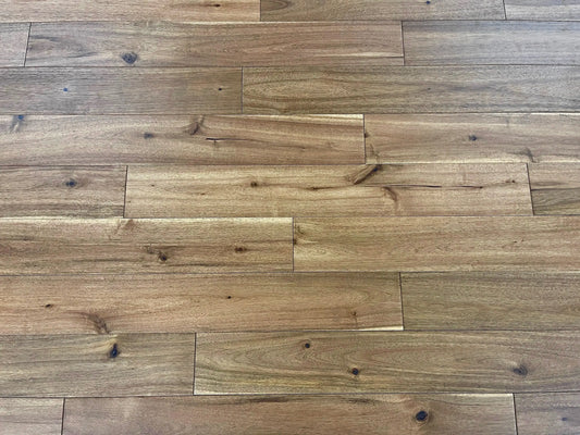 AF151 Asian Walnut Almond Joy 3/4 x 5" Wire Brushed Solid Wood  *SAMPLE* AF Floors