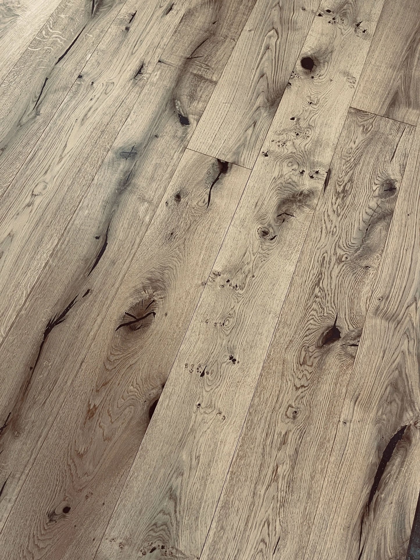 AF180 Oak Raven Knot 1/2" Wire Brushed Engineered Wood - Call for BEST price