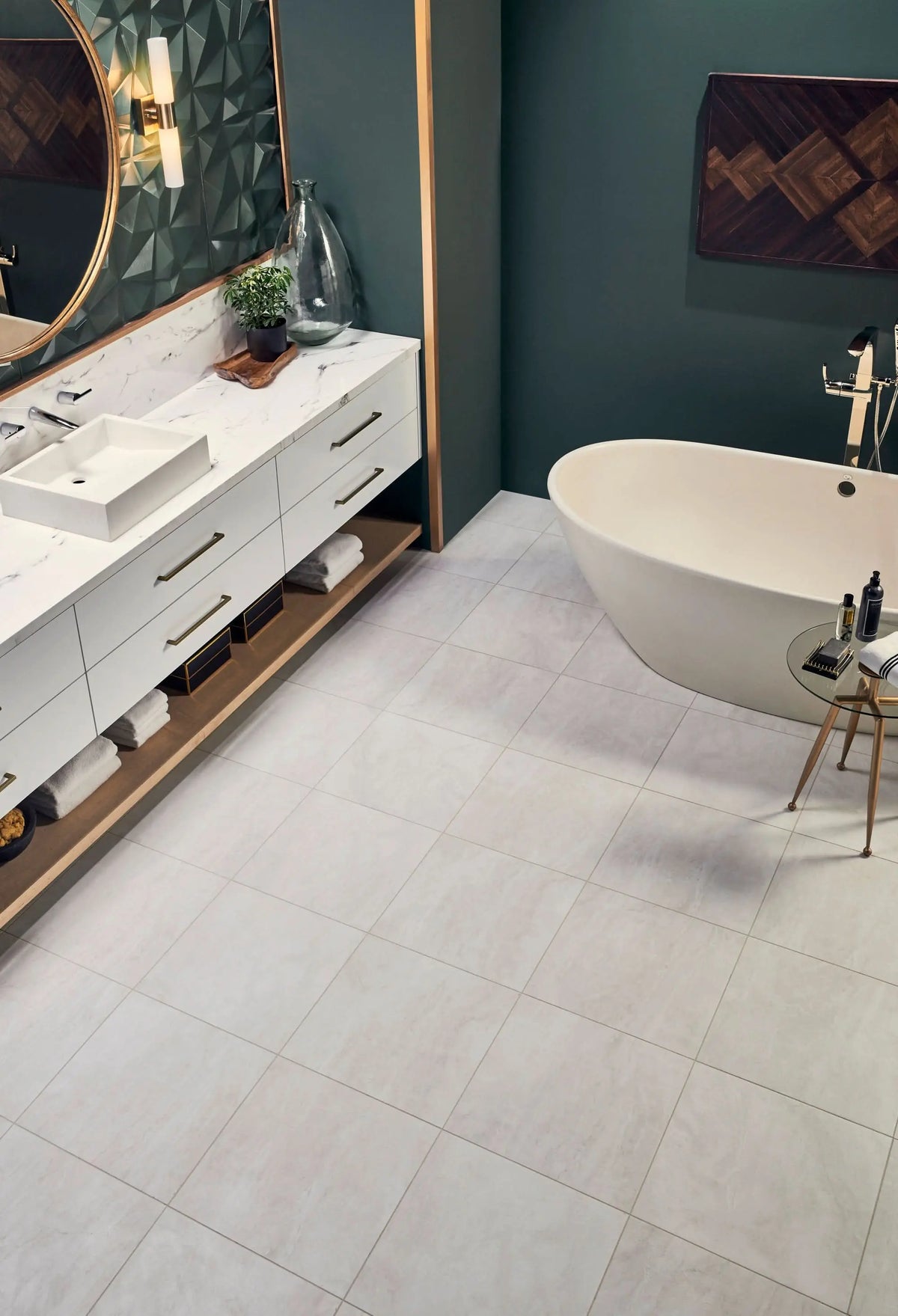 FXT430 Adura Flex Vienna Alabaster 2.5mm x 18" x 18" Vinyl Tile Flooring (45 sf/ctn)