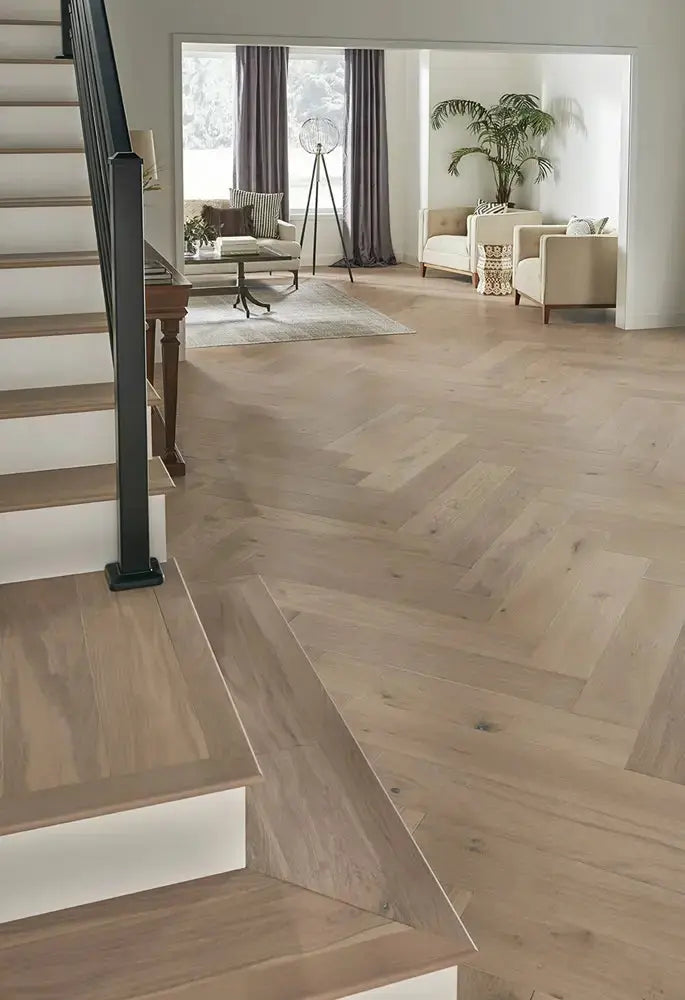 HPLS37SUMF1 Mannington Park City Herringbone Summit 1/2 x 7 1/2" Handcrafted Engineered Hardwood Floor - Call for BEST Price Mannington