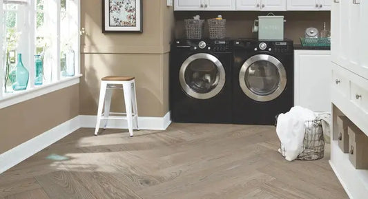 HPLS37WINF1 Mannington Park City Herringbone Wintry 1/2 x 7 1/2" Handcrafted Engineered Hardwood Floor - Call for BEST Price Mannington