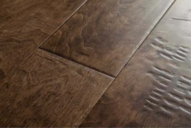 NF003 Birch Casper 3/8 x 5" Hand Scraped Engineered Hardwood Flooring Elk Mountain