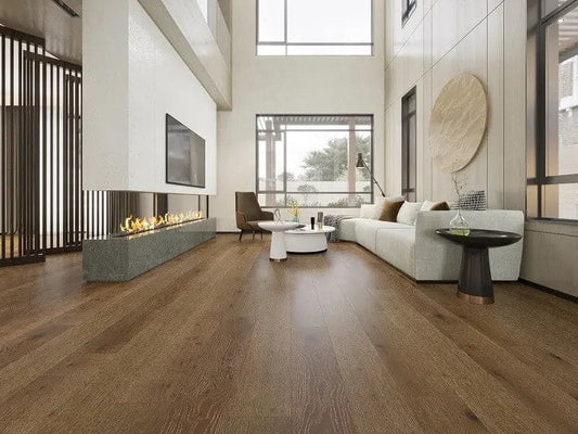 Oak Barrel 1/2 x 7-1/2" Hand Scraped Engineered Hardwood Flooring - 31.09 sqft/ctn Elk Mountain
