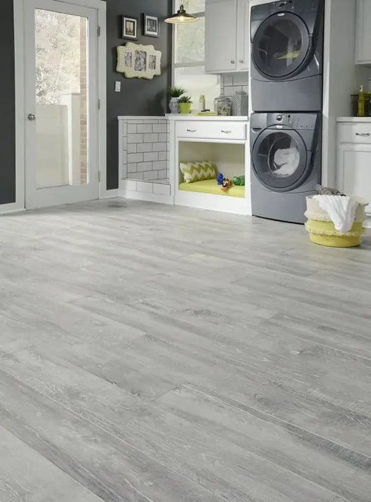 Sample of Mannington Restoration Hillside Hickory Cloud Laminate Flooring 28215 - Call for BEST Price