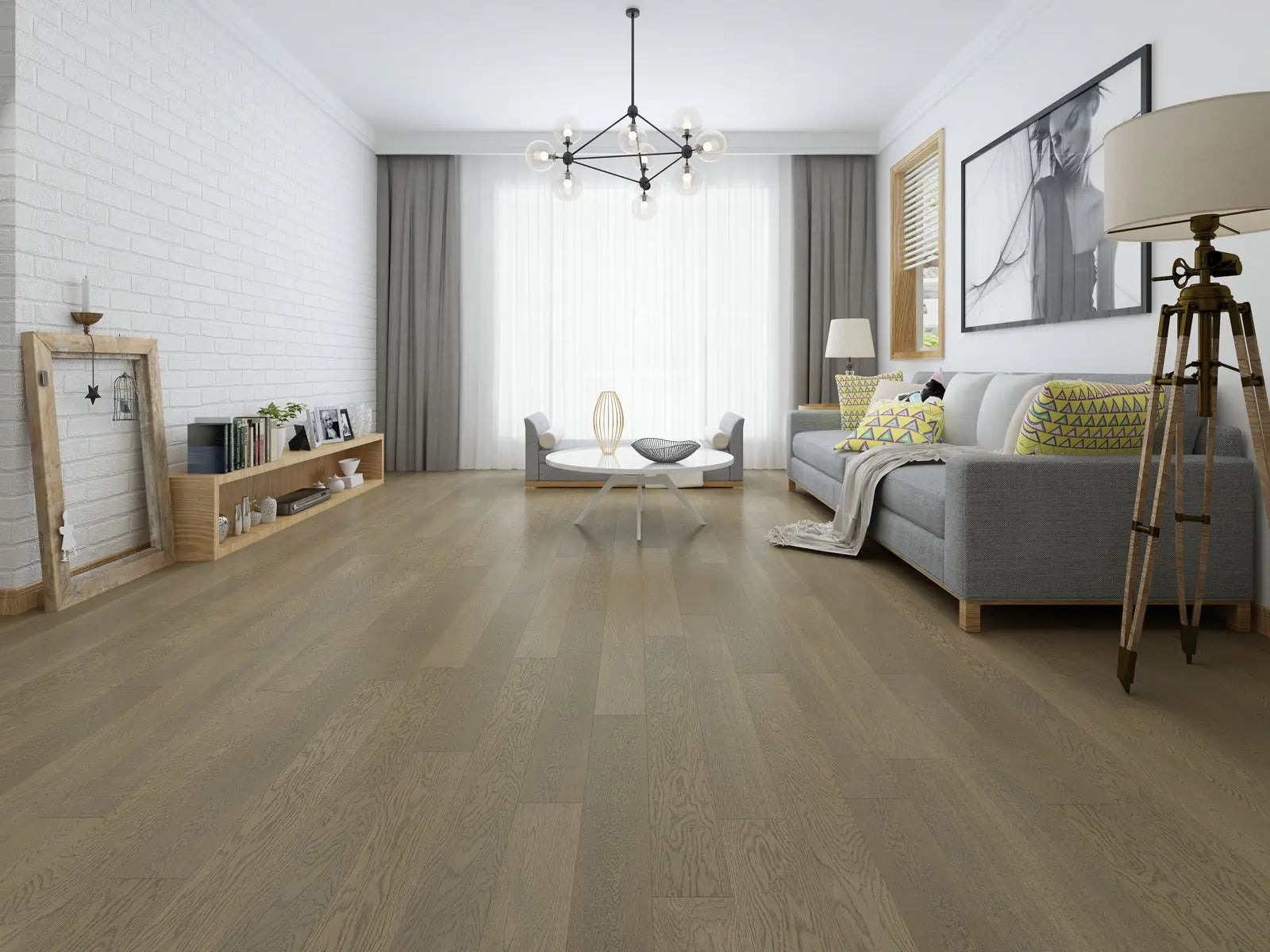 MSW54 Oak Stella 3/8 x 5" Wire Scraped Engineered Hardwood Flooring (33.08 sf/ctn) - Call for BEST Price MW floors