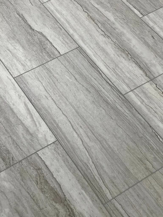 LT003 Grigio Linear Luxury Tile 6mm x 12" x 24" Waterproof Rigid SPC Click Tile (24.03sf/ctn) (Copy) LT Floors