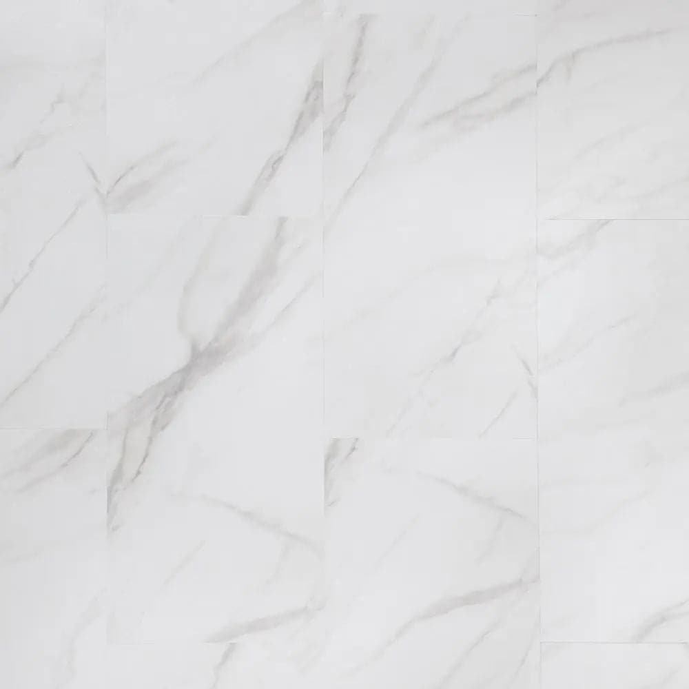 Adura Legacy White with Gray Vinyl Tile Flooring Mannington