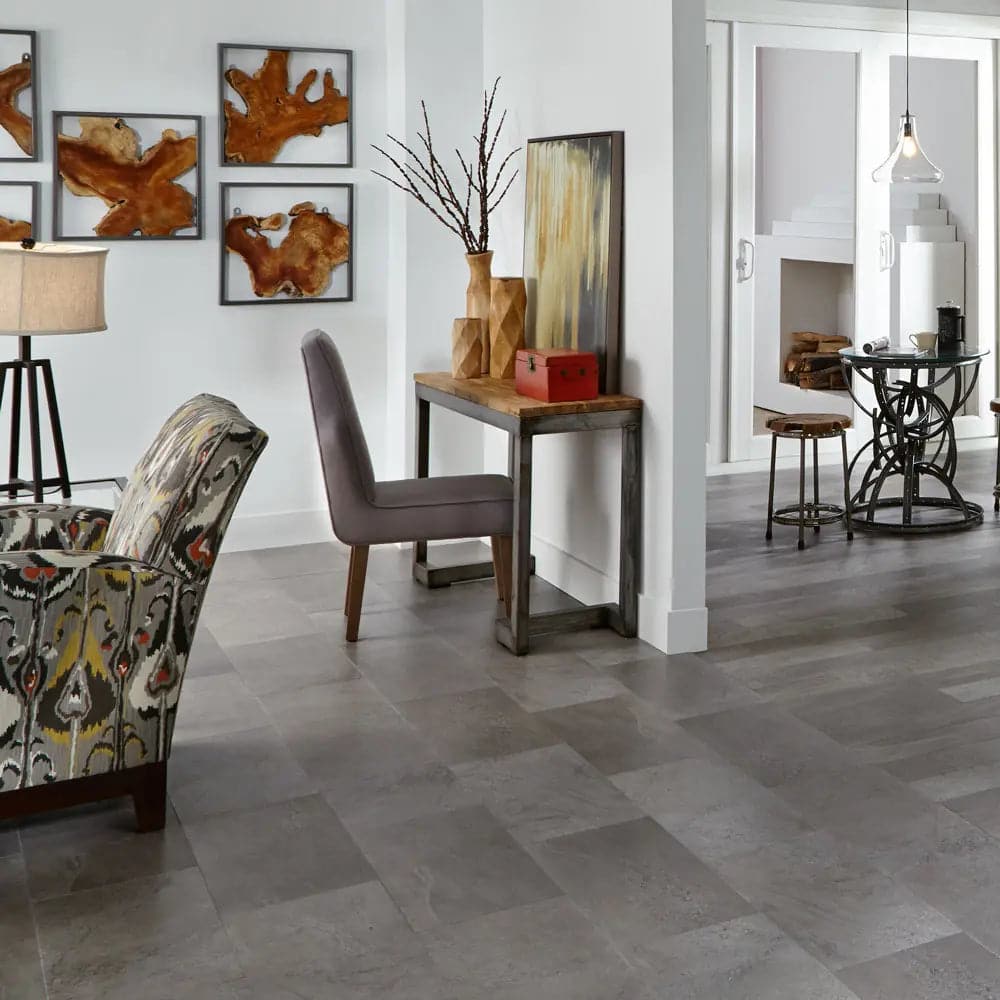 Adura Meridian Carbon Vinyl Tile Flooring Mannington