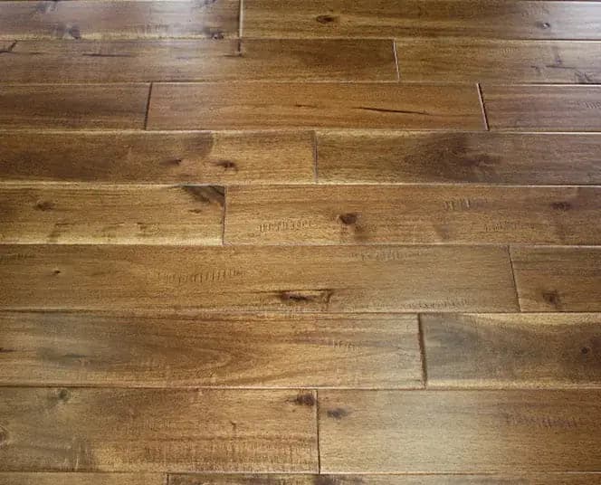 Asian Walnut Chestnut 3/4 x 5" Hand Scraped Solid Hardwood Flooring - 28.37 sqft/ctn Elk Mountain