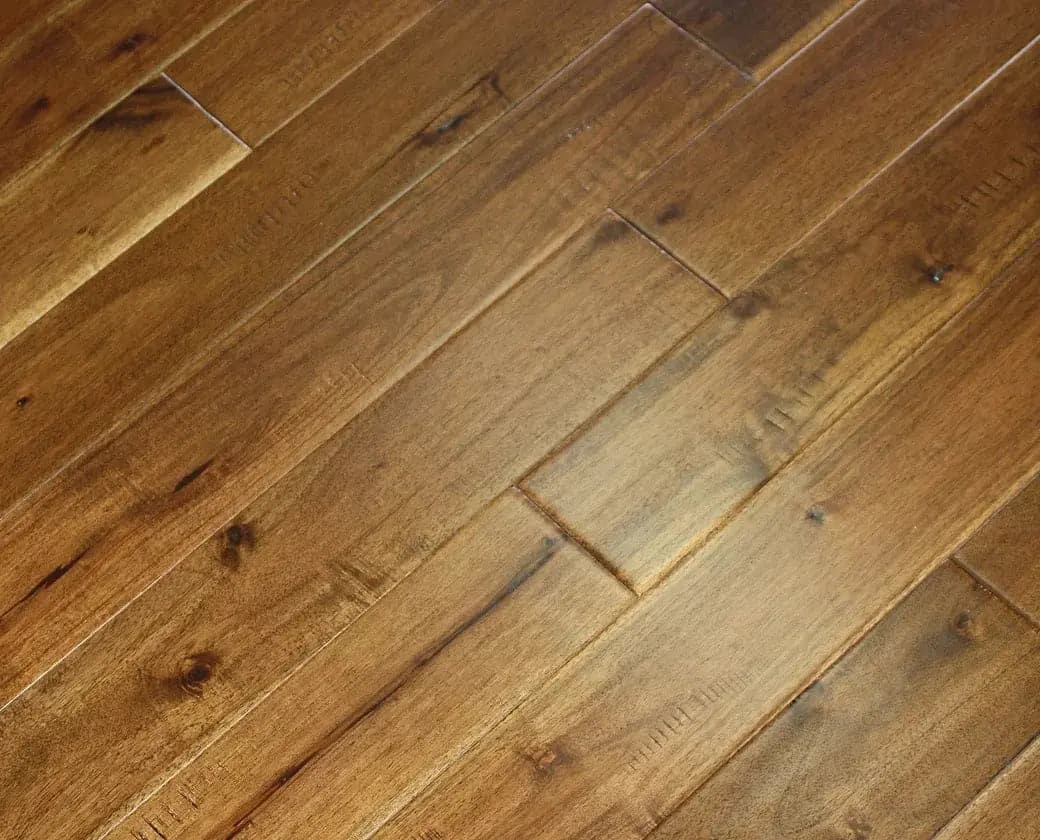 Asian Walnut Chestnut 3/4 x 5" Hand Scraped Solid Hardwood Flooring - 28.37 sqft/ctn Elk Mountain