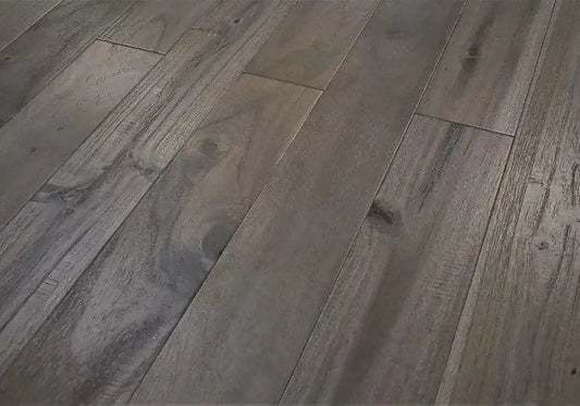 Asian Walnut Polar Ice Cap 9/16 x 6-1/2" Wire Brushed Engineered Hardwood Flooring - 27 sqft/ctn Elk Mountain