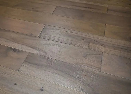 Asian Walnut Polar Ice Cap 9/16 x 6-1/2" Wire Brushed Engineered Hardwood Flooring - 27 sqft/ctn Elk Mountain
