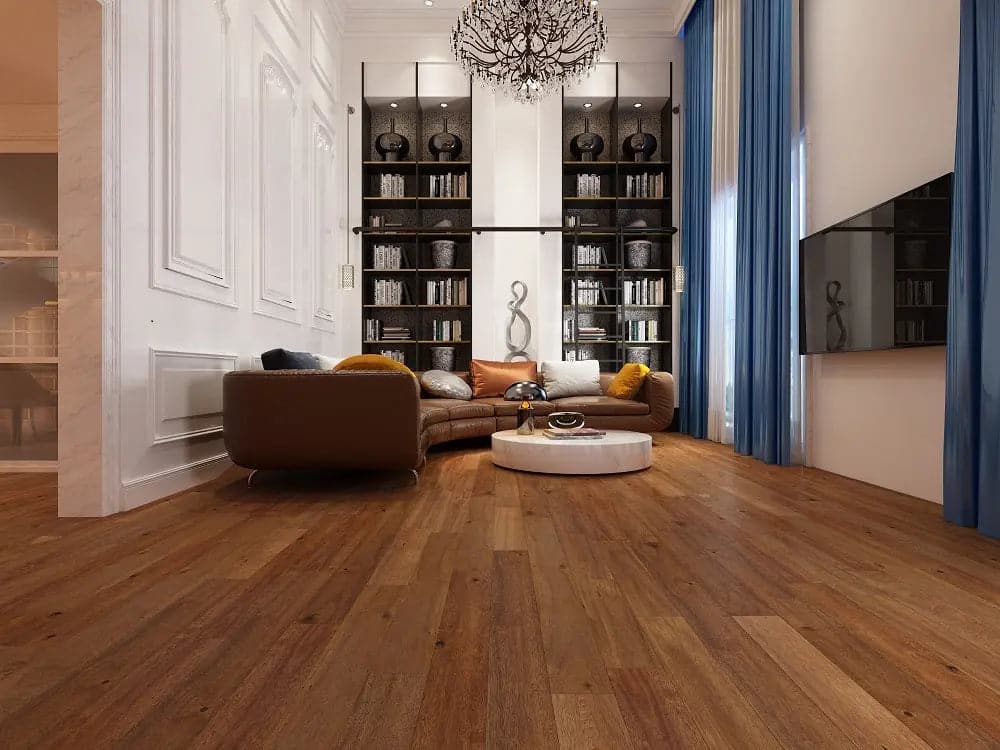 Asian Walnut Trail 3/4 x 5" Hand Scraped Solid Hardwood Flooring - 24.22 sqft/ctn Elk Mountain