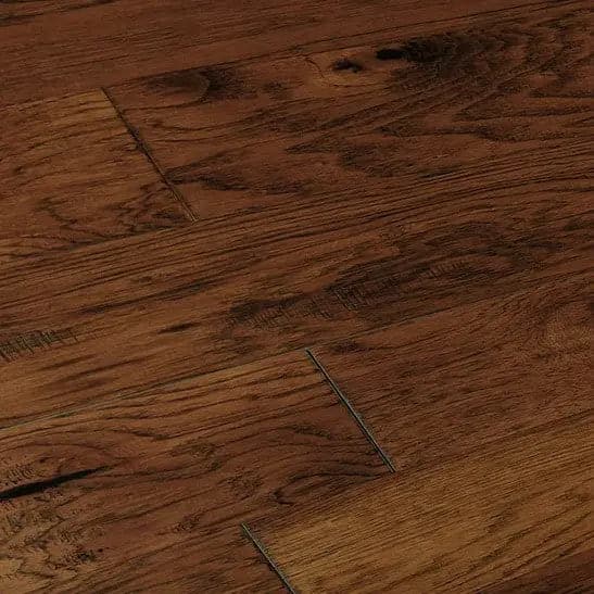 Hickory Leather Horsewhip 1/2 x 6-1/2" Hand Scraped Engineered Hardwood Flooring - 26 sqft/ctn Elk Mountain