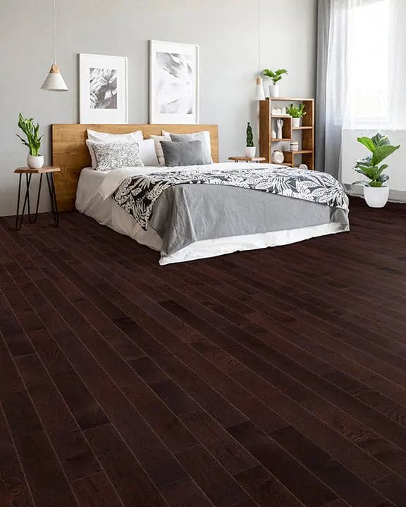 Oak Coffee Bean 3/4 x 3-1/4" Solid Hardwood Flooring - 27 sqft/ctn Elk Mountain