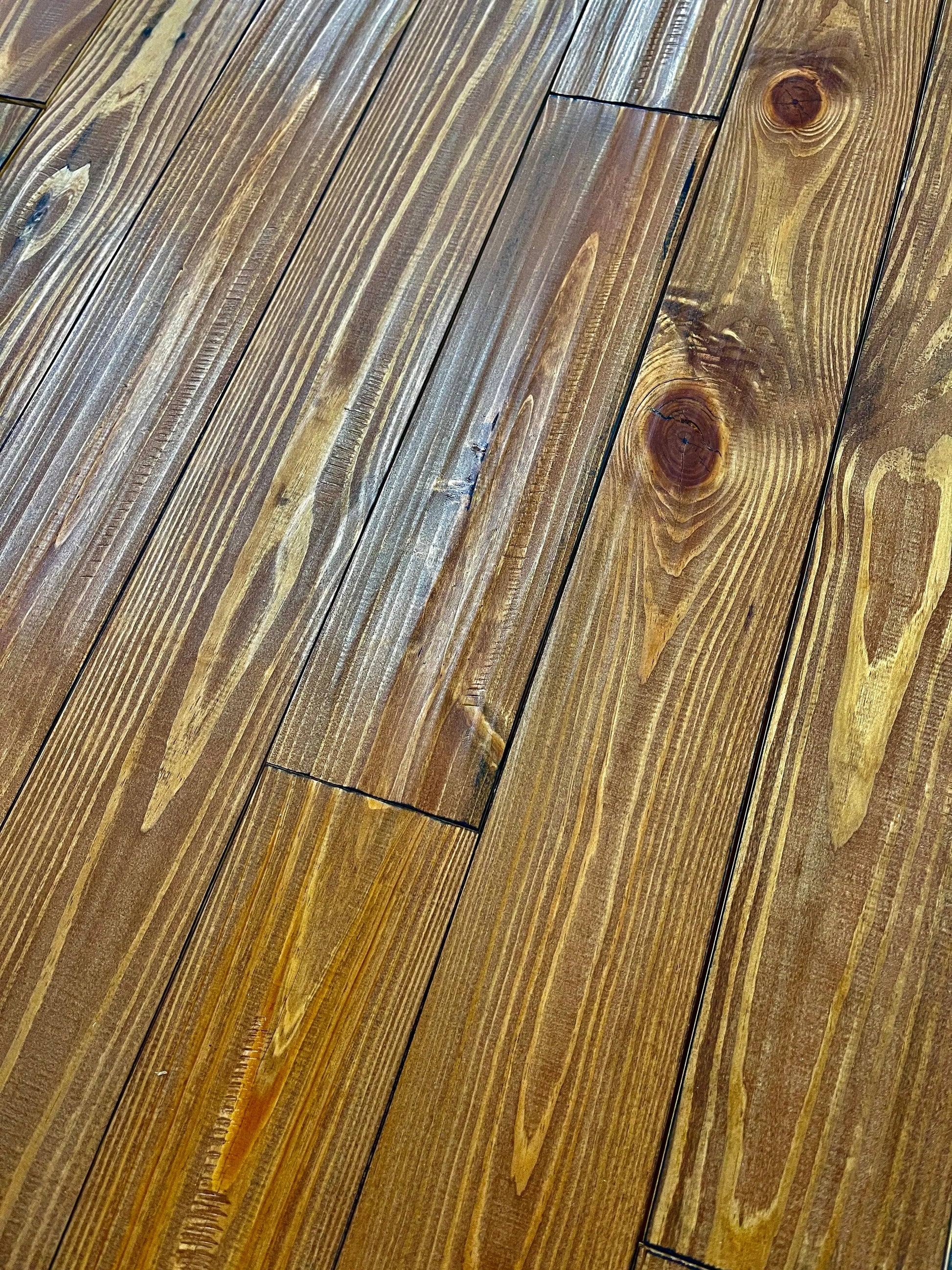 AT011 Pine Gold 3/4 x 5-1/8" Hand Scraped Solid Hardwood - Call 844-356-6711 for Current price! AT BEAS