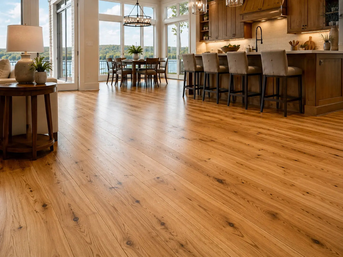 AAF160 Hickory Natural 1/2" Hand Scraped Engineered Wood Flooring 31.09 sf/ctn