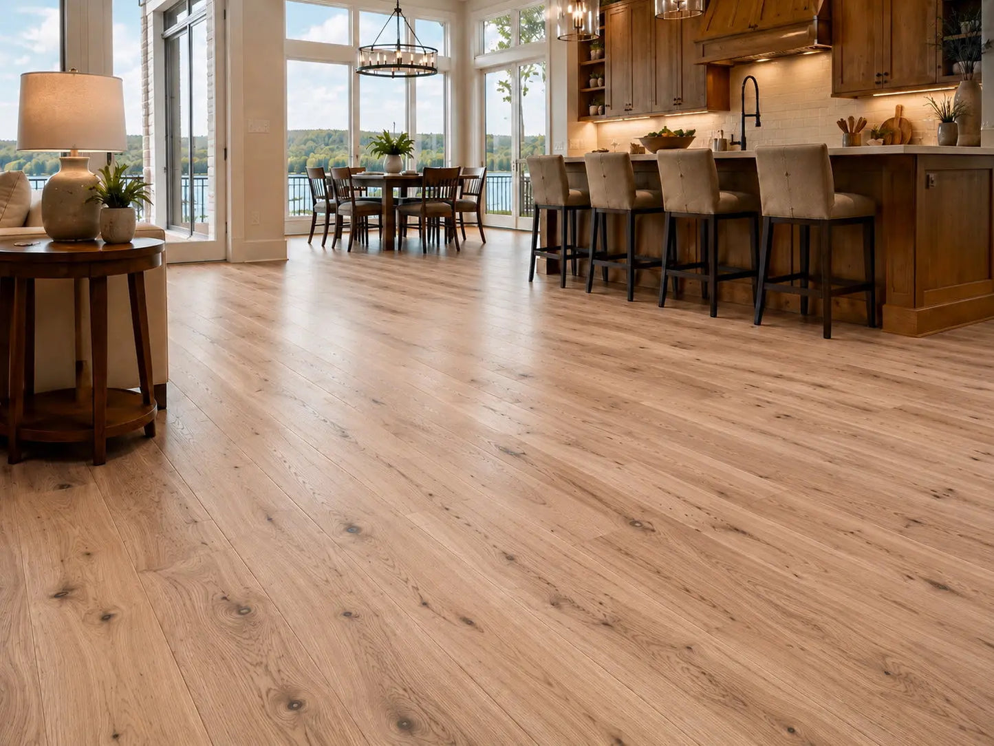 AAF160 Hickory Natural 1/2" Hand Scraped Engineered Wood Flooring 31.09 sf/ctn