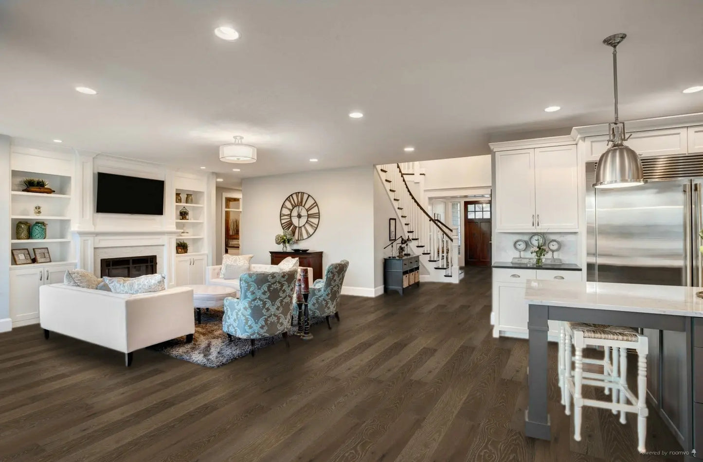 AF136 Oak Coffee 1/2 x 7-1/2" Wire Brushed Engineered Wood 31.09sf/ctn AF Floors