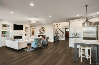 AF136 Oak Coffee 1/2 x 7-1/2" Wire Brushed Engineered Wood 31.09sf/ctn AF Floors