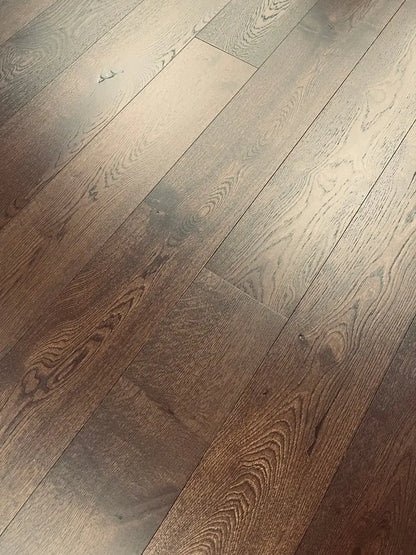 AF184 Black Thorne Oak 1/2" Wire Brushed Engineered Wood - Call for BEST price