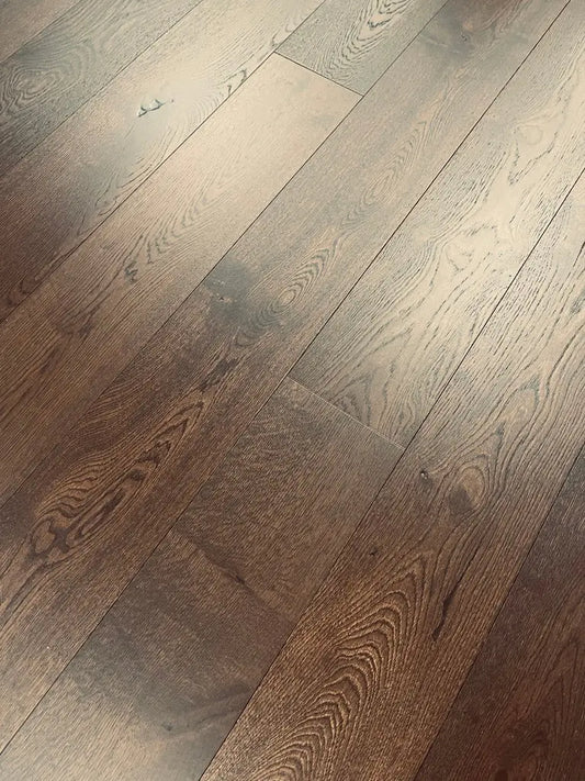 AF184 Black Thorne Oak 1/2" Wire Brushed Engineered Wood - Call for BEST price