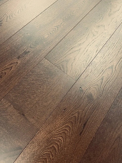 AF184 Black Thorne Oak 1/2" Wire Brushed Engineered Wood - Call for BEST price