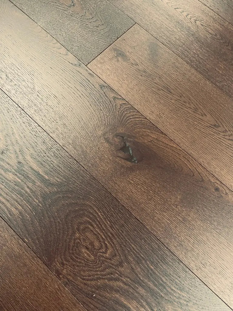 AF184 Black Thorne Oak 1/2" Wire Brushed Engineered Wood - Call for BEST price