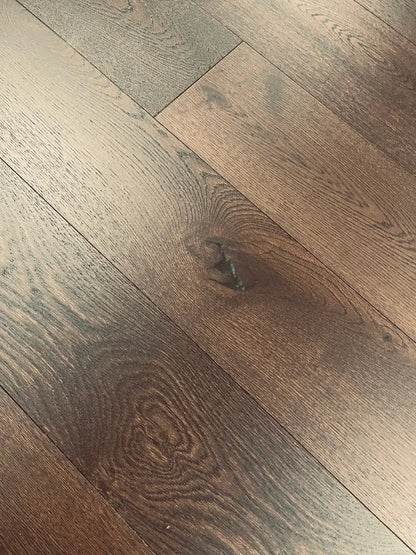 AF184 Black Thorne Oak 1/2" Wire Brushed Engineered Wood - Call for BEST price