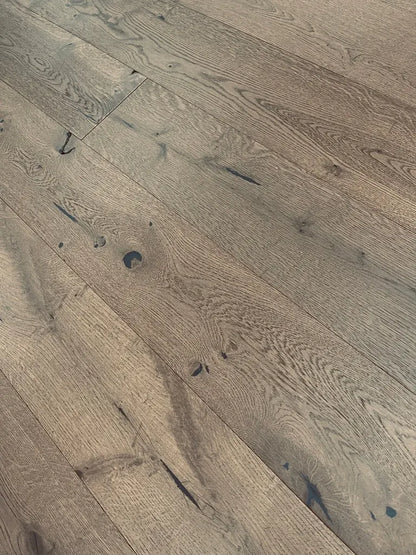 AF186 Cinder Chasm Oak 1/2" Wire Brushed Engineered Wood - Call for BEST price