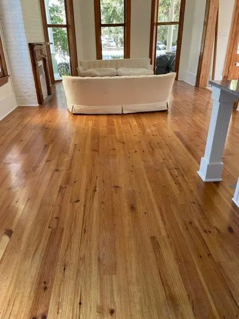 Caribbean Heart Pine 3/4 x 5" Unfinished Solid Hardwood Flooring (25 sqft/bundle) - Call for current availability and shipping rates WeShipFloors