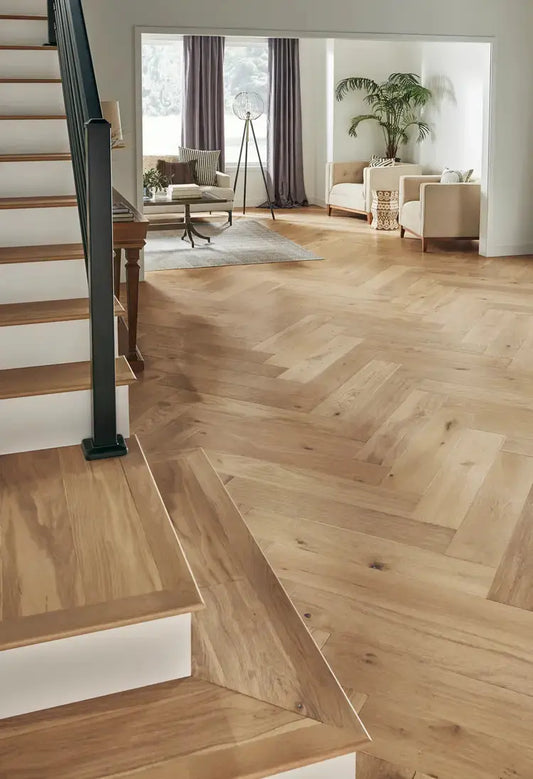 HPLS37APNF1 Mannington Park City Herringbone Alpine 1/2 x 7 1/2" Handcrafted Engineered Hardwood Floor - Call for BEST Price (Copy) Mannington