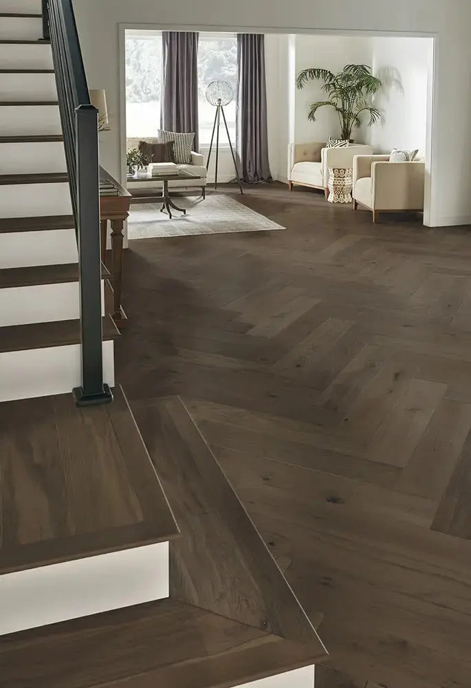 HPLS37OLYF1 Mannington Park City Herringbone Olympic 1/2 x 7 1/2" Handcrafted Engineered Hardwood Floor - Call for BEST Price Mannington