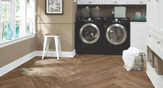 HPLS37SNWF1 Mannington Park City Herringbone Snowcap 1/2 x 7 1/2" Handcrafted Engineered Hardwood Floor - Call for BEST Price (Copy) Mannington