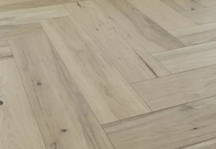 MSPH07BLC1 Mannington Provence Herringbone Blanc 9/16 x 7" Handcrafted Engineered Hardwood Floor - Call for BEST Price