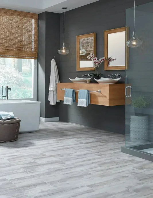 RGR680 Adura Rigid Cape May White Cap 5.5mm x 12 x 24" Vinyl Tile Flooring 24 sf/ctn