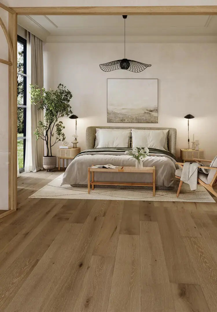 Sample MNG08MOC1 Mannington Monogram Mocha 9/16 x 8.6" Handcrafted Engineered Hardwood Floor - Call for BEST Price Mannington