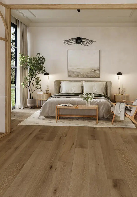 Sample MNG08MOC1 Mannington Monogram Mocha 9/16 x 8.6" Handcrafted Engineered Hardwood Floor - Call for BEST Price Mannington