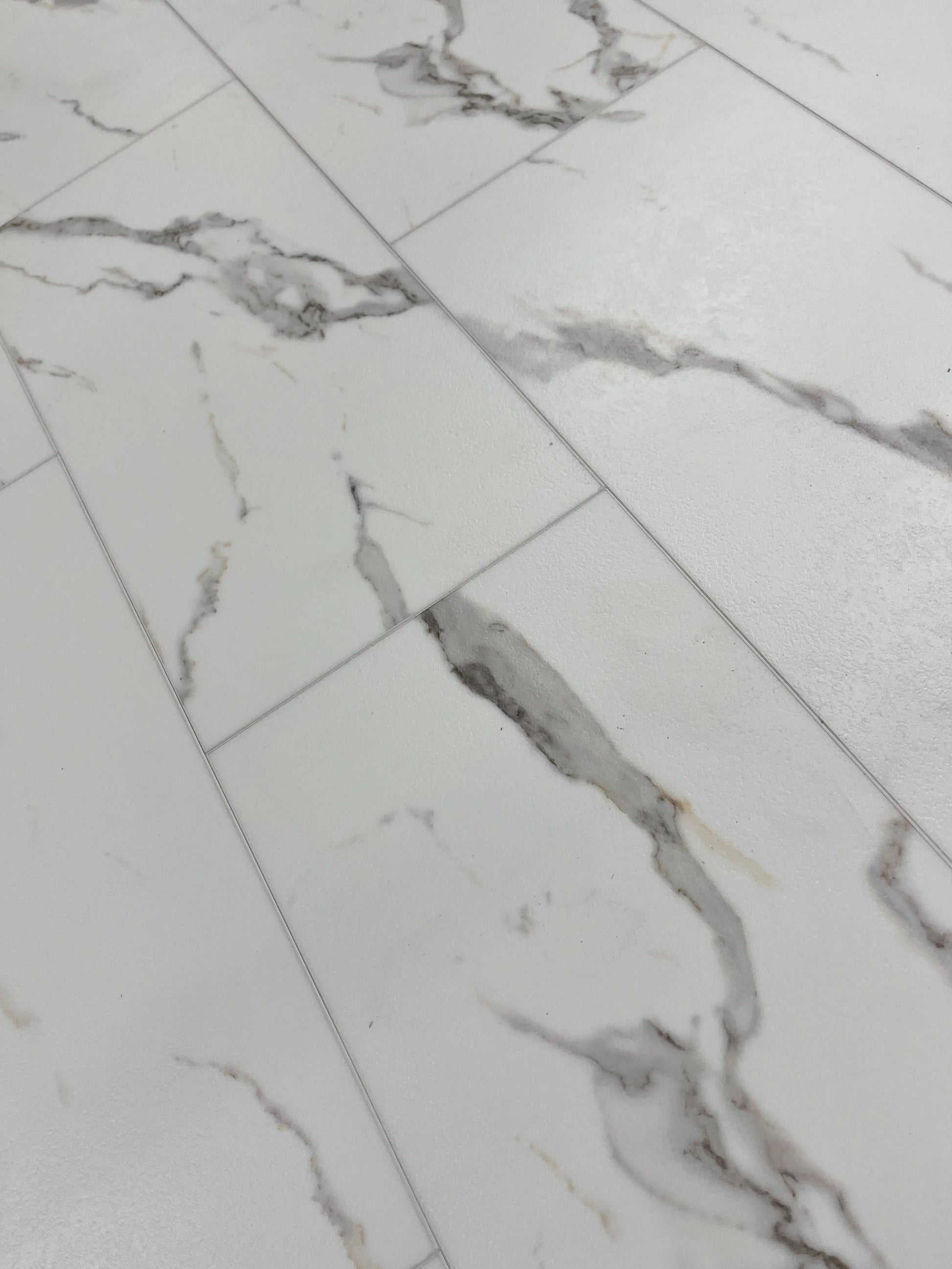 LT000 Calacatta White Luxury Tile 6mm x 12" x 24" Waterproof Rigid SPC Click Tile (24.03sf/ctn) LT Floors