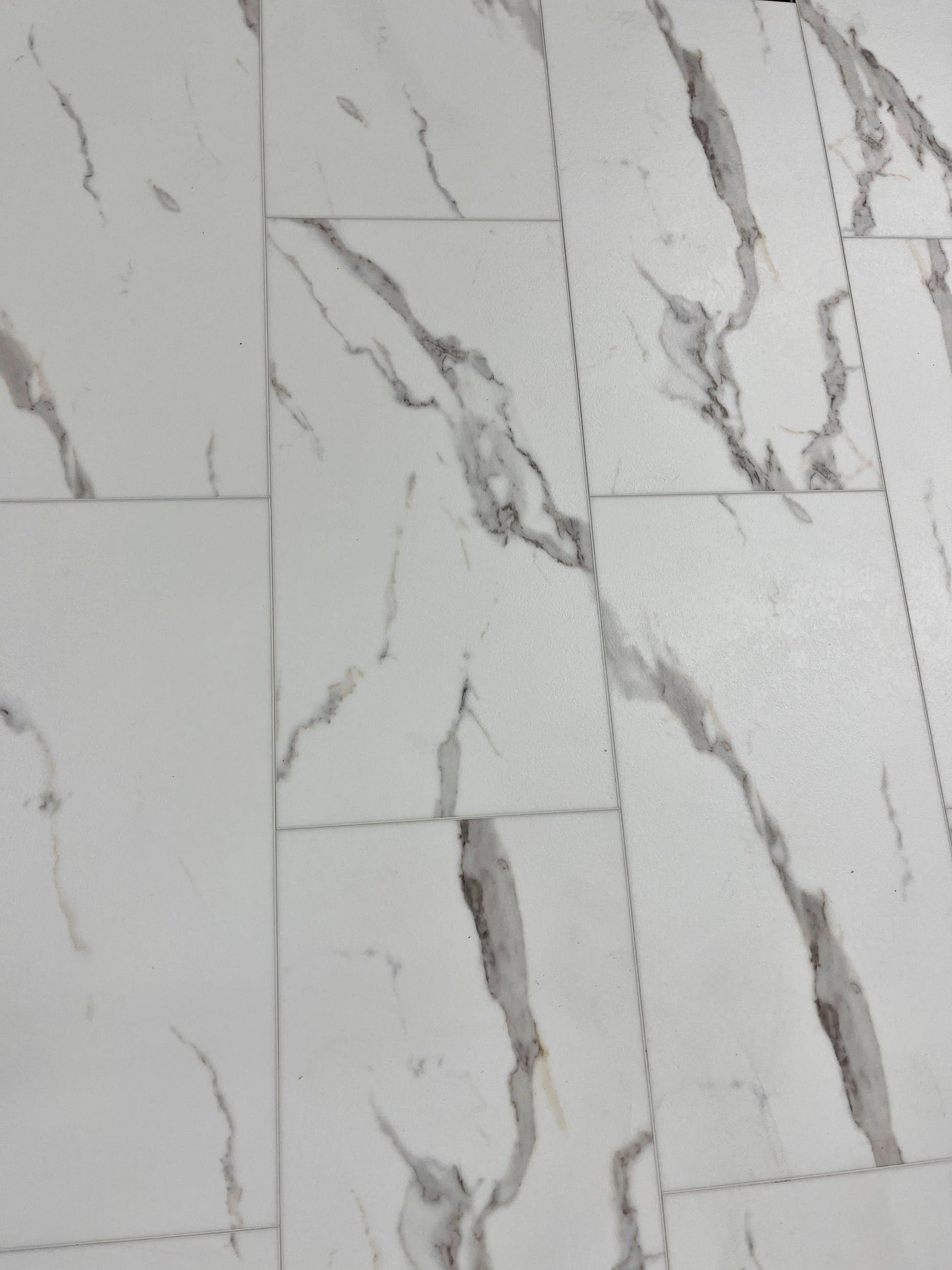 LT000 Calacatta White Luxury Tile 6mm x 12" x 24" Waterproof Rigid SPC Click Tile (24.03sf/ctn) LT Floors