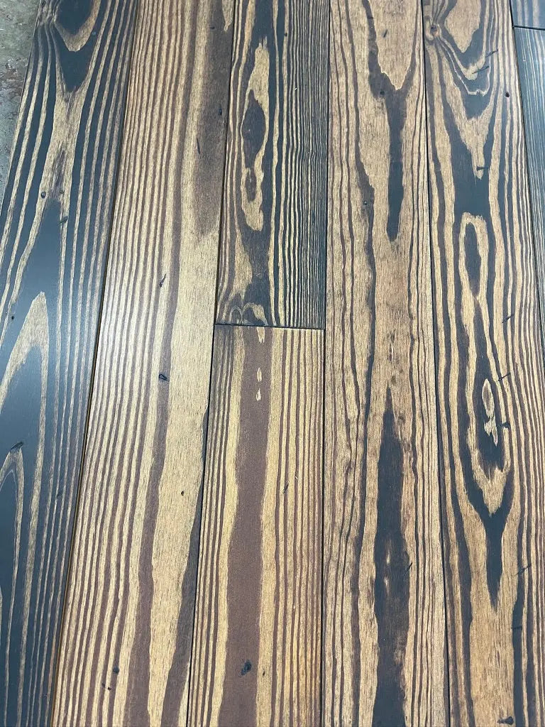 AT003 Heart Pine Sienna Distressed 3/4 x 5-1/8" Solid Hardwood - Call/text for current price/stock! AT BEAS