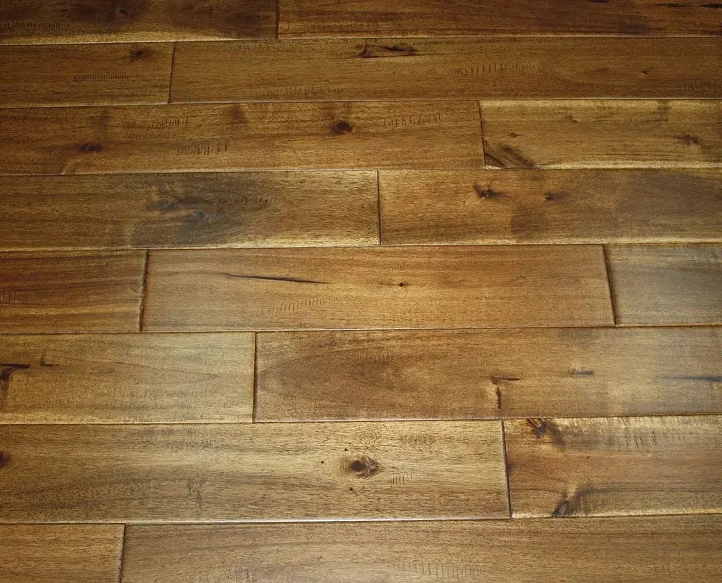 Asian Walnut Chestnut 3/4 x 5" Hand Scraped Solid Hardwood Flooring - 28.37 sqft/ctn Elk Mountain