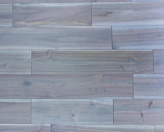 Asian Walnut Winterbean 3/4 x 5" Hand Scraped Solid Hardwood Flooring - 28.37 sqft/ctn Elk Mountain