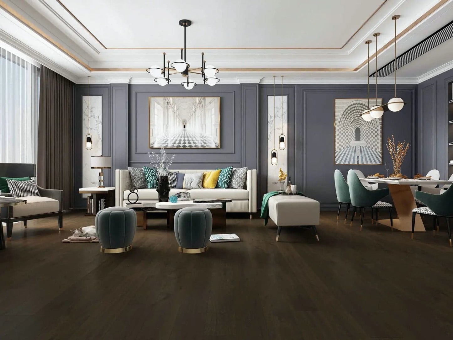 Birch Silver Sands 3/4 x 4-3/4" Hand Scraped Solid Hardwood Flooring - 24.22 sqft/ctn Elk Mountain