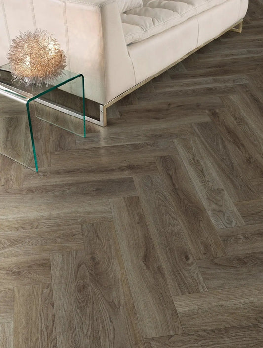 SUPERCore Xtreme Driftwood Herringbone 6mm x 5 x 12" Waterproof Rigid Plank Flooring 25.42sf/ctn supercorefloors
