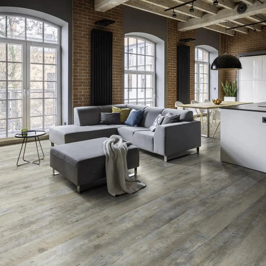 SUPERCore Sawtooth Gray Waterproof Rigid Plank Flooring supercorefloors
